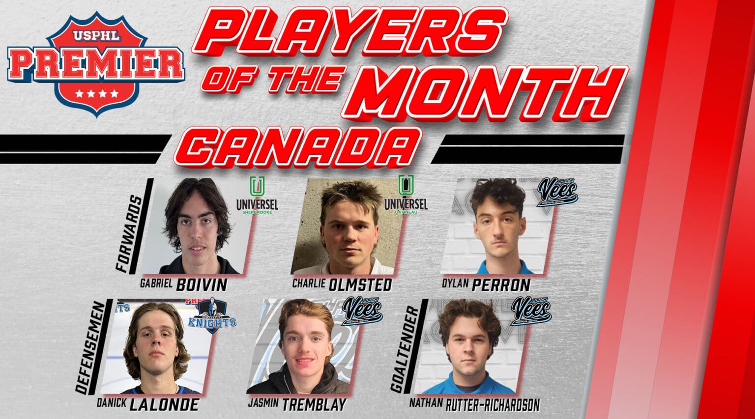USPHL Premier Canada Division Players Of The Month: February 2025