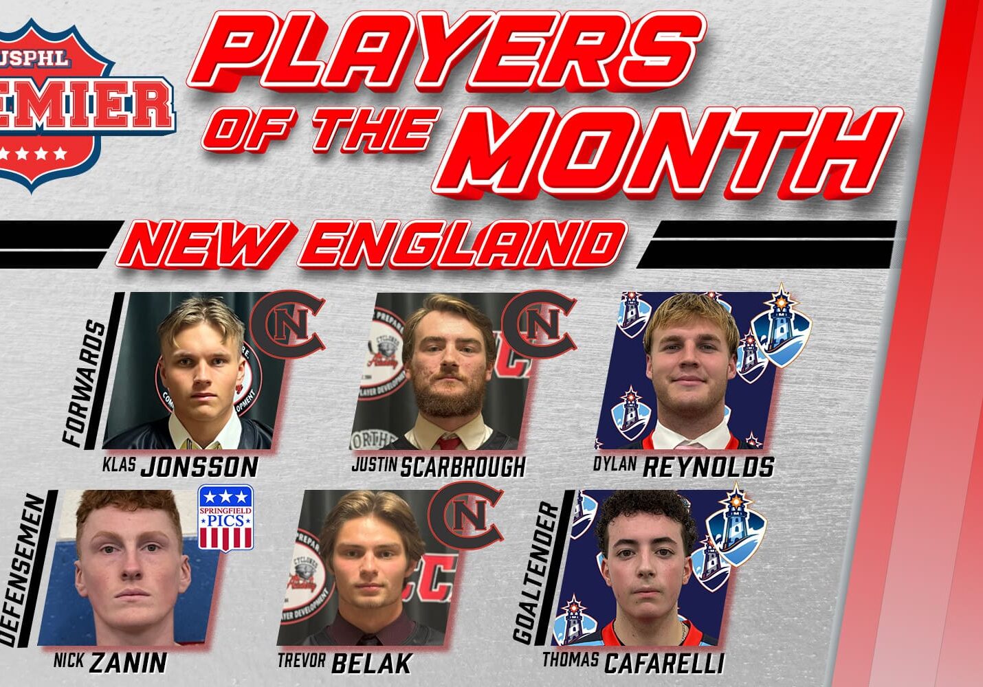 USPHL Premier New England Division Players Of The Month: November 2024