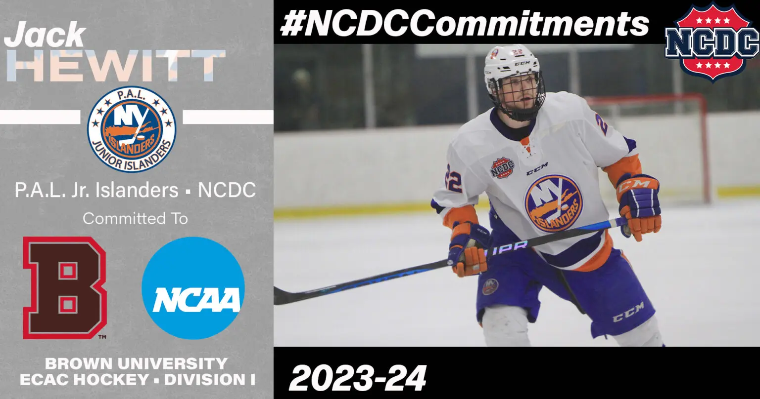 #NCDCCommitments: P.A.L. Defending Dineen Cup Champion Defenseman Hewitt Commits to Brown University #NCDCCommitments: P.A.L. Defending Dineen Cup Champion Defenseman Hewitt Commits to Brown University
