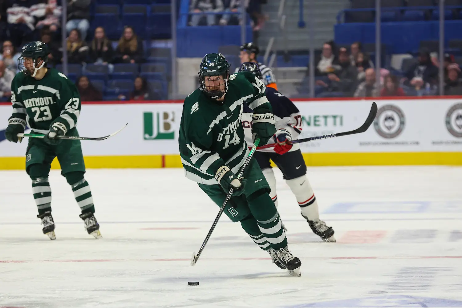 #CommittedLeaders: Former Jersey Hitmen Dineen Cup Champion Townley Named To All-Ivy Academic Team Nov. 25, 2023; Hartford, Connecticut, USA; during a nonconference matchup between Dartmouth and UConn at . Photo by Brian Foley for Foley Photography.