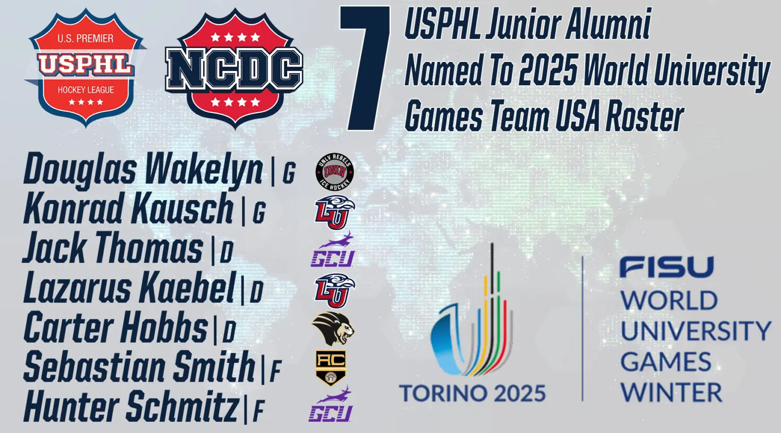 Seven USPHL Junior Alumni Named To Team USA Roster For 2025 World University Games Seven USPHL Junior Alumni Named To Team USA Roster For 2025 World University Games