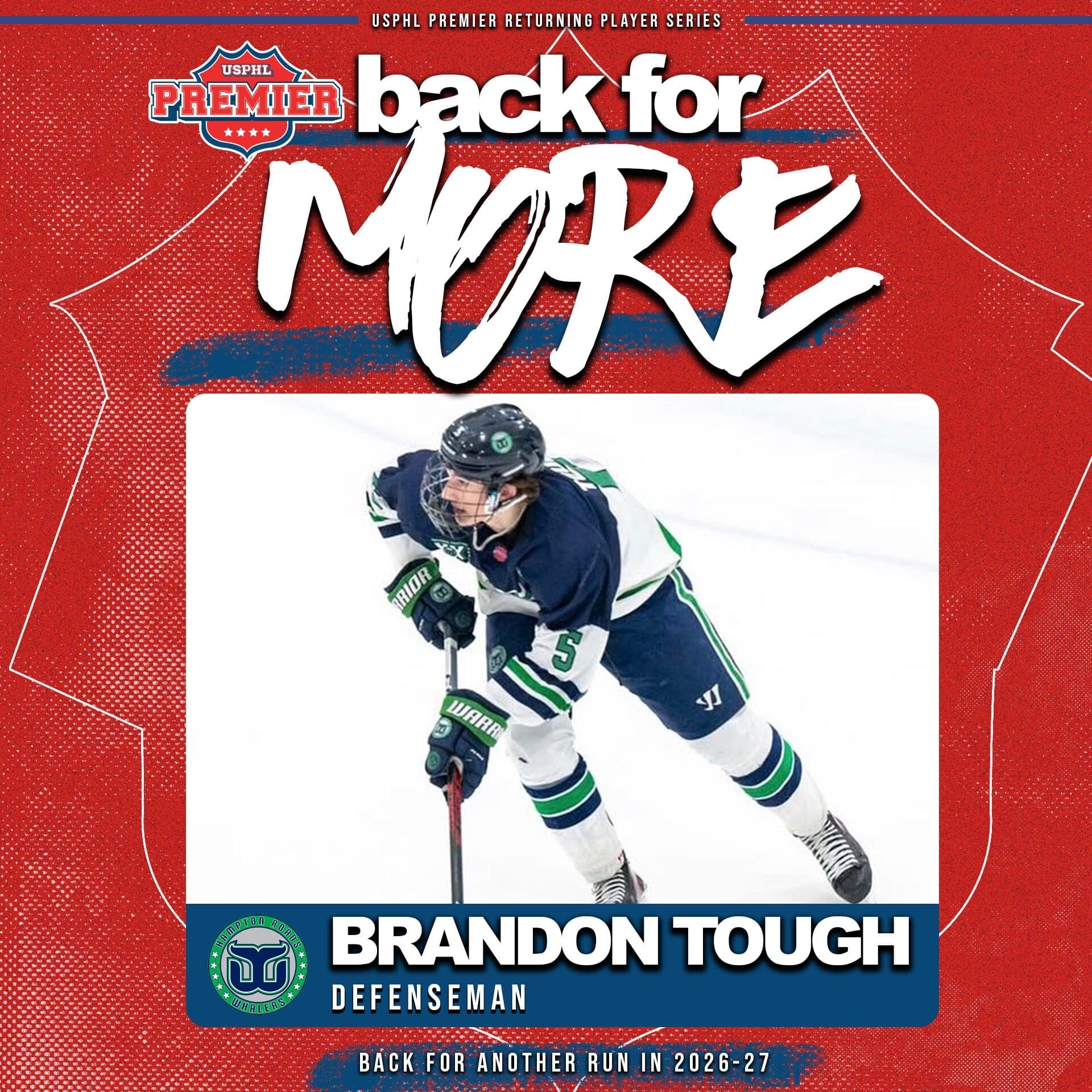 Back For More: Hampton Roads Whalers Brandon Tough