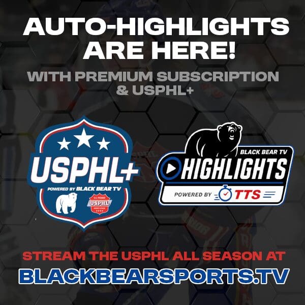 USPHL+ Experience Expands on Black Bear TV With New Auto-Highlights Feature