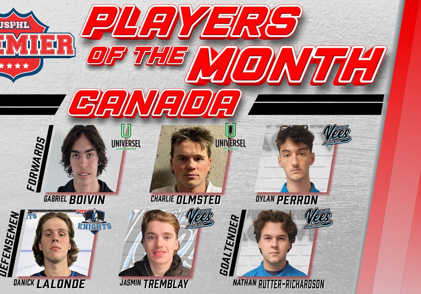 USPHL Premier Canada Division Players Of The Month: February 2025
