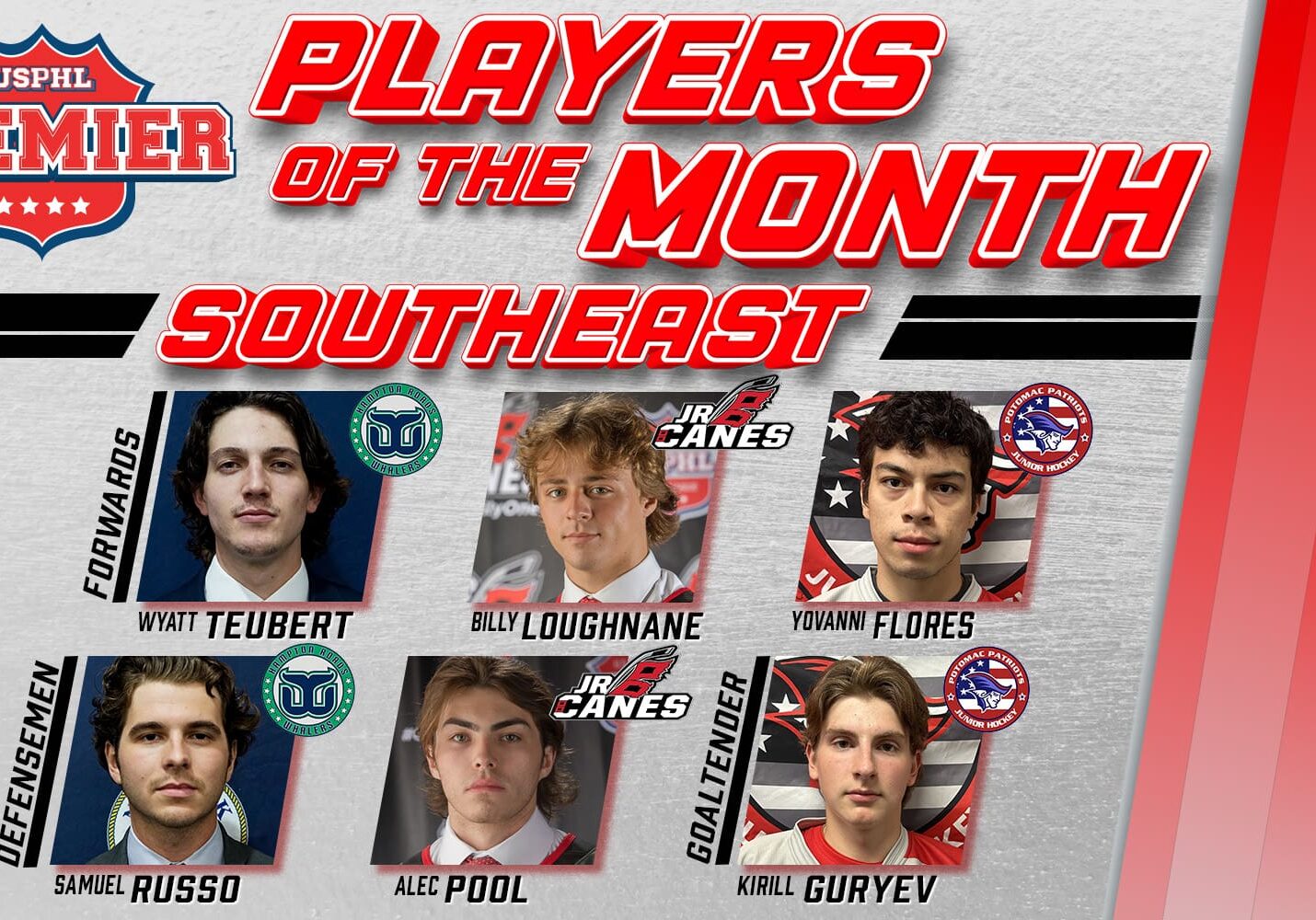 USPHL Premier Southeast Division Players Of The Month: November 2024