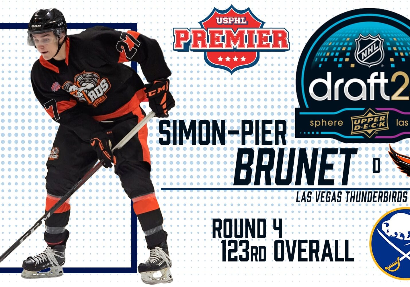 Buffalo Sabres Draft Former Las Vegas Defenseman Brunet